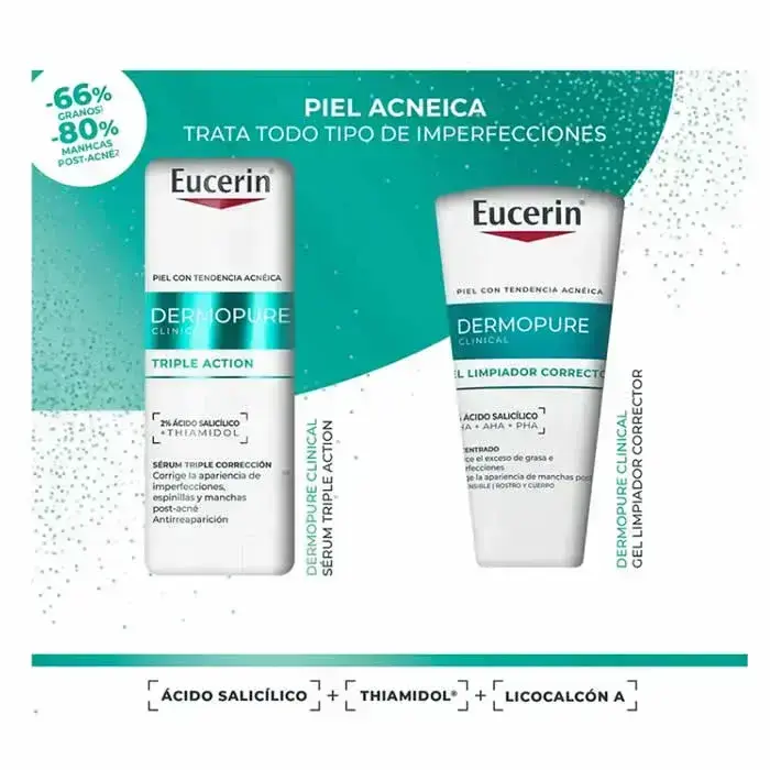 Eucerin Dermopure Triple Action serums 40ml, komplekts 2 gab.