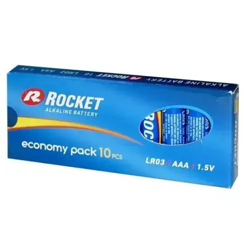 Rocket LR03 AAA Alkaline Batteries, 10 pcs