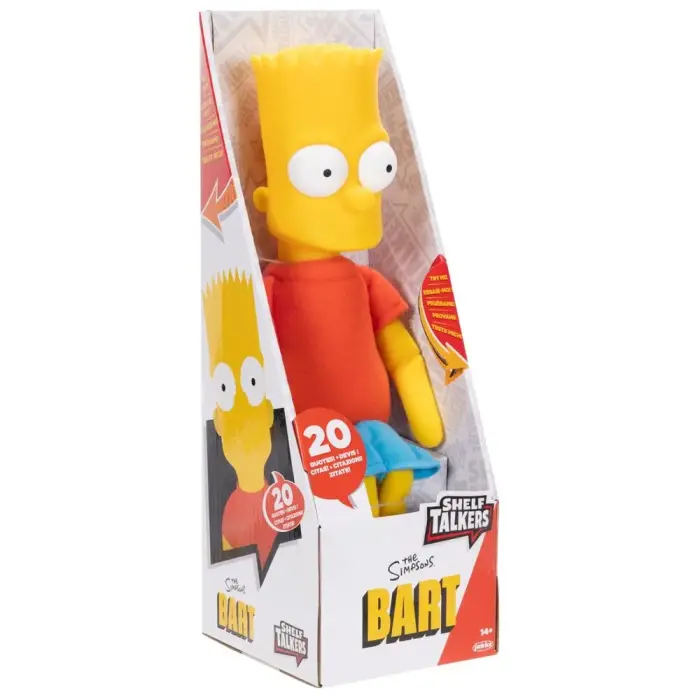 The Simpsons Shelf Talkers Bart pehme mänguasi – 33 cm