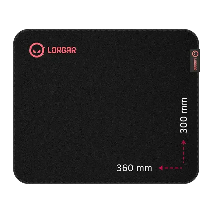 LORGAR Gaming Mouse Pad Main 323 Control Black/Red