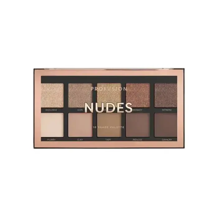 Profusion Cosmetics, Nudes, Eyeshadow Palette, Nudes, 10 Shades, 103 g