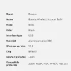 Baseus BA04 Mini Bluetooth 5.0 USB адаптер – чёрный — Фото 4