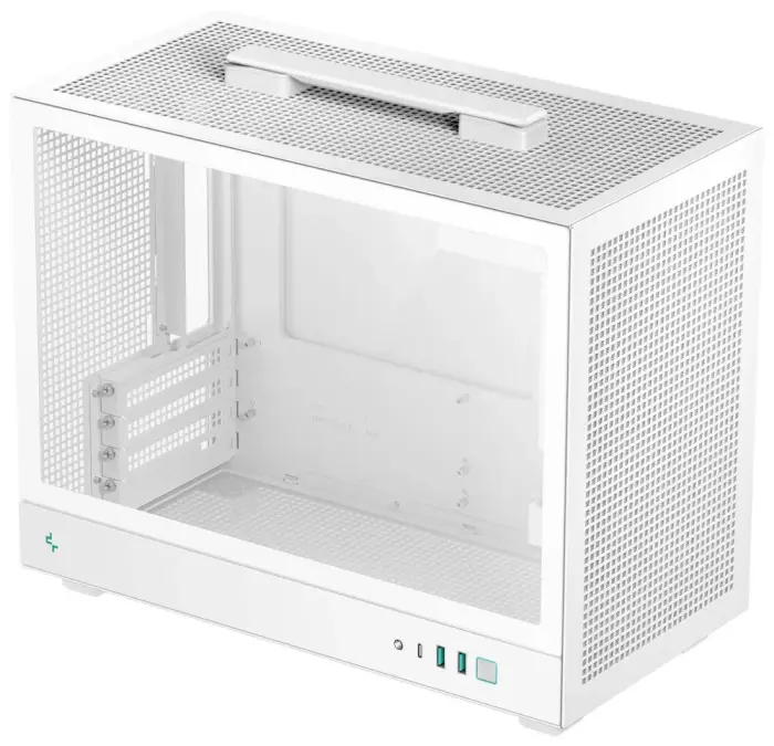 DEEPCOOL PC Case CH160 Plus / micro-ATX / USB 3.0 / USB-C / prosklená bočnice / držadlo / white