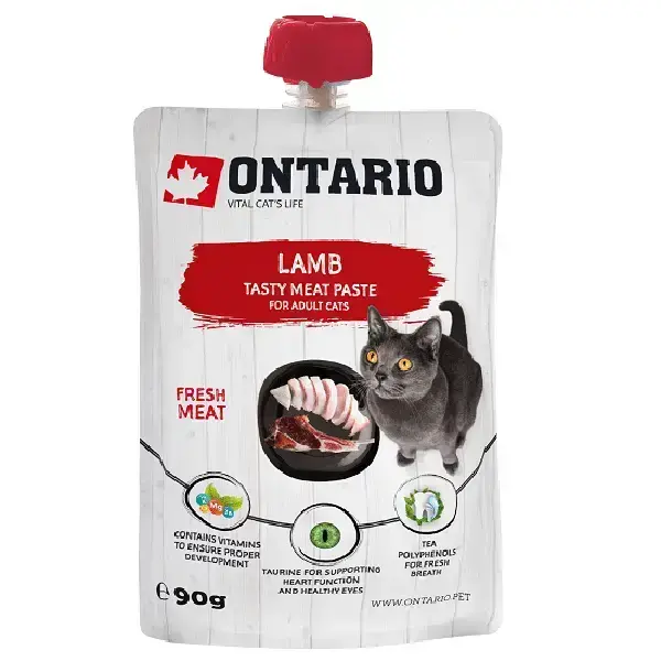 Ontario Jēra gaļas svaigā pasta kaķiem, 90 g