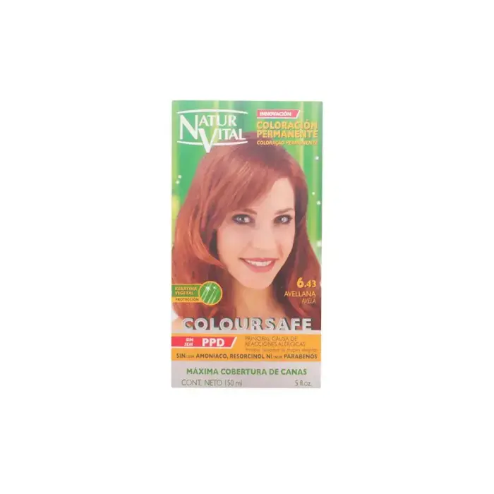 Naturaleza Y Vida Coloursafe Permanentiniai plaukų dažai 6.43 Lazdyno riešutas 150ml