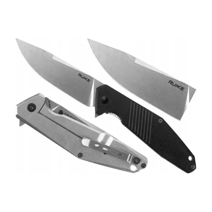 Ruike EDC everyday use folding knife black flipper steel - D191-B, size UNIWERSALNY