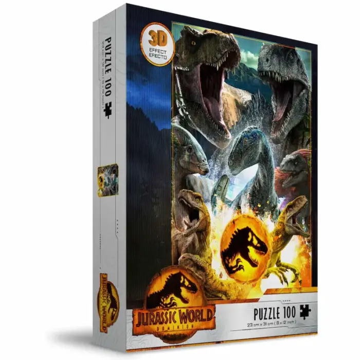 Jurassic World Dinosaurs 3D puzle 100 gab.