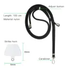 Universal neck strap for phones navy blue Фото num