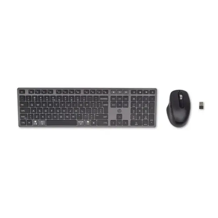 HP 720 Multi-Device Rechargeable Wireless Keyboard and Mouse Combo – Black 9T5A9AA