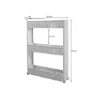 Bathroom shelf kitchen cabinet on wheels bookcase — Photo 3