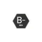 Bloodgroup Hexagon Rubber Patch – B Neg — Photo 1