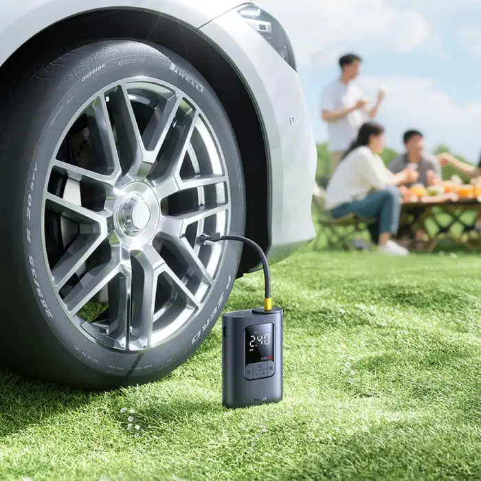 Baseus GoTrip VA1 Super Mini Wireless Air Compressor 82W 150PSI – Black Photo