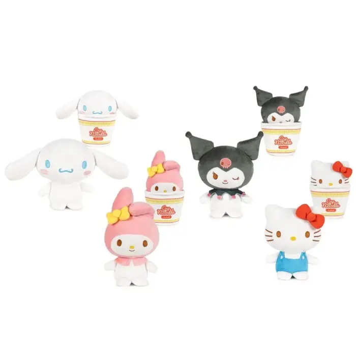 Hello Kitty & Friends Cup Noodles asorti pliušinis žaislas 16cm