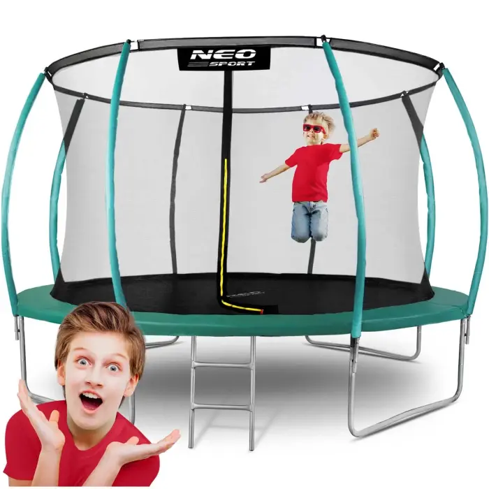Neo-Sport 12ft/374cm profileeritud aiatrampliin sisemise võrguga