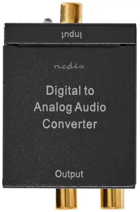 NEDIS digital audio Converter/ Input 1x digital RCA / 1x TosLink/ výstup 1x (2x RCA) / 1x 3,5 mm / black