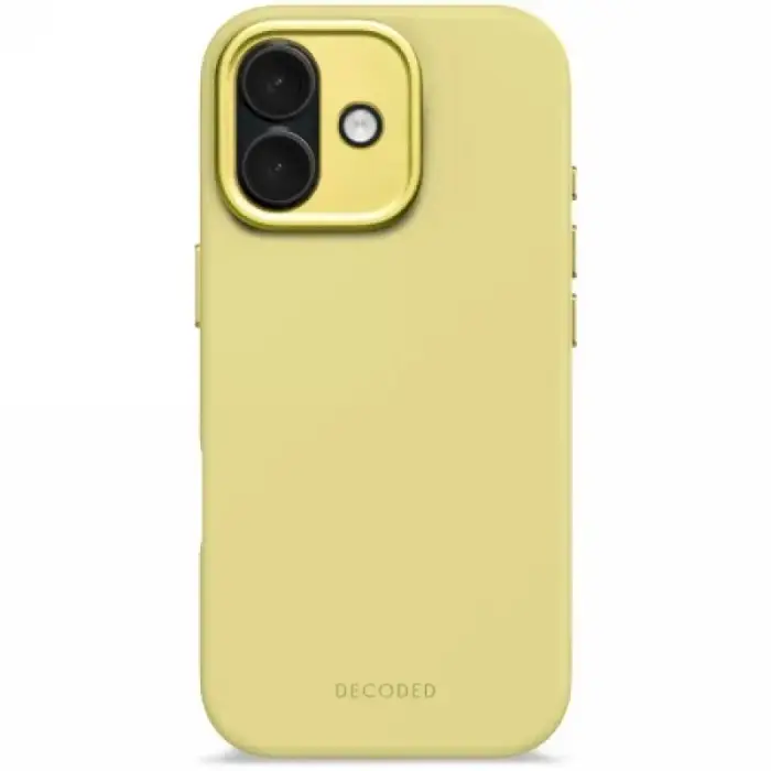 Decoded AntiMicrobial Silicone Backcover MagSafe iPhone 17 - Dzeltens