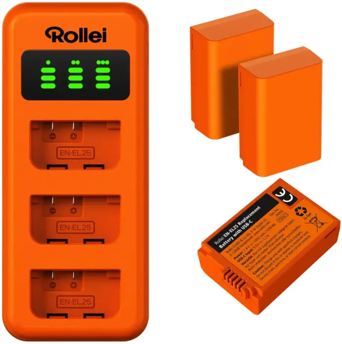 Rollei nabíjecí set EN-EL25/ 3ks patarei a laadija
