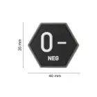 Bloodgroup Hexagon Rubber Patch 0 Neg — Photo 4