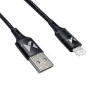 Kabel przewód USB Iphone Lightning 2.4A 1m czarny Foto 5