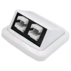 XtendLan FTTH optical socket TANGO, 2× SC, white (without SC adapters) — Фото 1