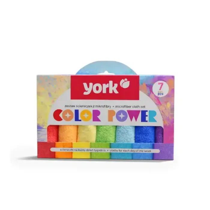 Mikropluošto šluosčių rinkinys York Color Power, 7 vnt.