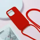 Strap Silicone Case for iPhone 13 Pro Max, red — Photo 5
