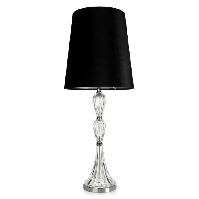 Eurofirany Robi 01 Dekoratyvinė pastatoma lempa, 25x35x82 cm, Juoda/Skaidri
