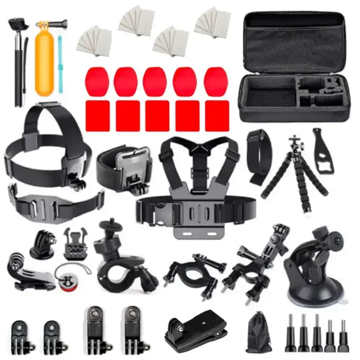 Universal 63-in-1 Accessory Set for GoPro, DJI, Insta360, SJCam, Eken Sports Cameras