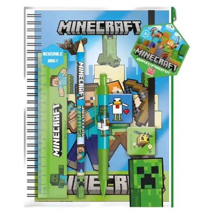 Minecraft stationery set