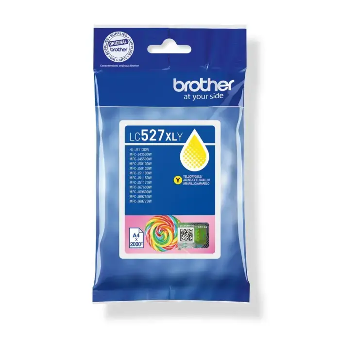 Brother Genuine LC527XLY High Yield Ink Cartridge - Yellow