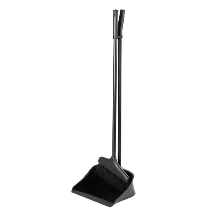 Long-handled Hair Scoop with Brush, Black
