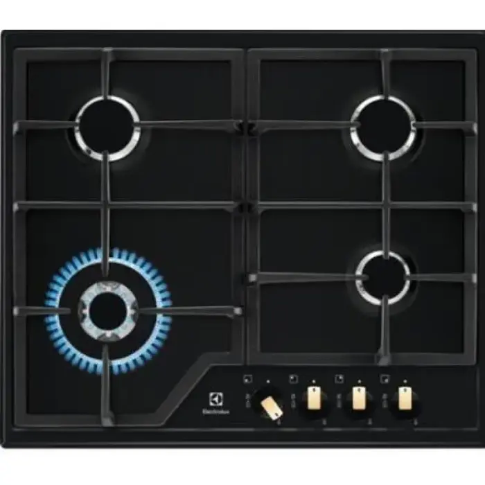 ELECTROLUX EGS6436RK gāzes plīts virsma, melna, retro
