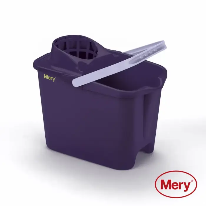 Bucket 14L with press, violet
