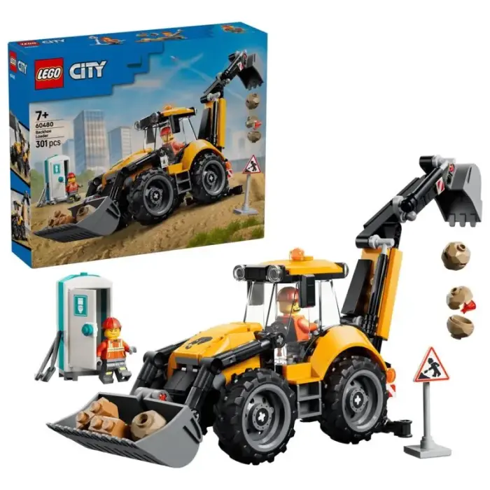 LEGO City 60480 - Dzeltenais ekskavators-iekrāvējs