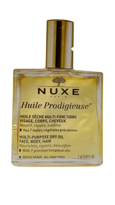 Nuxe Huile Prodigieuse daudzfunkcionālā eļļa matiem un ķermenim, 2 ml paraugs