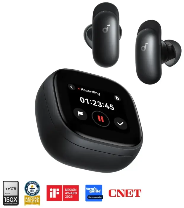 Anker Soundcore Liberty 5 Pro Max/ Sluchátka/ Bluetooth/ ANC/ Display/ černá