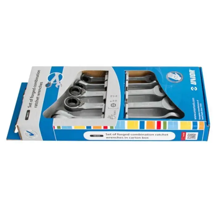 UNIOR ratcheting combination wrench set