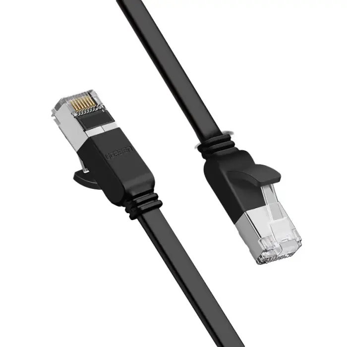 Ugreen Flat Cat 6 UTP RJ45 Ethernet Network Cable 1000Mbps 2m – Black