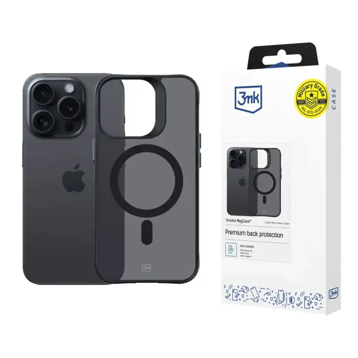 Apple iPhone 15 Pro Max - 3mk Smoke MagCase