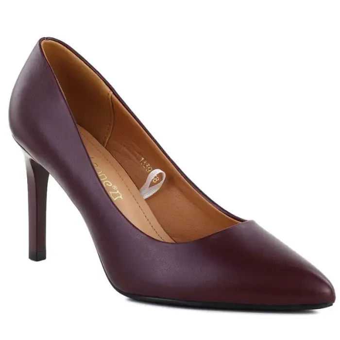 Burgundy spic pumps Sergio Leone 1339 - Buty: 37