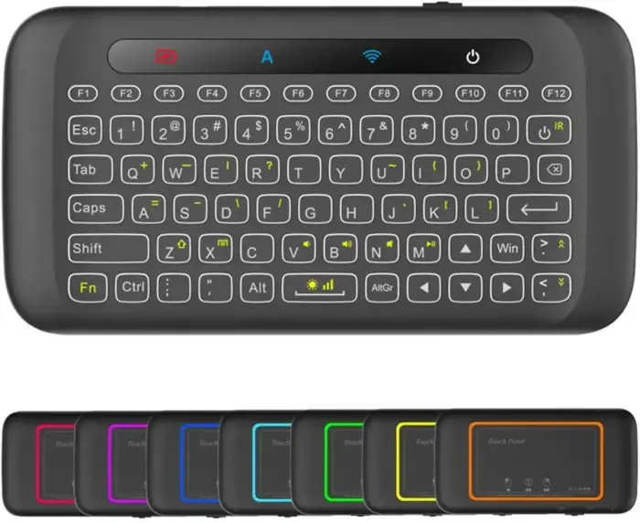 Fusion H20 mini wireless keyboard + touchpad for PC, PS4, XBOX, Smart TV, Android – Black
