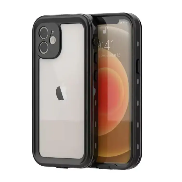 Waterproof case SHELLBOX DOT for iPhone 12 black
