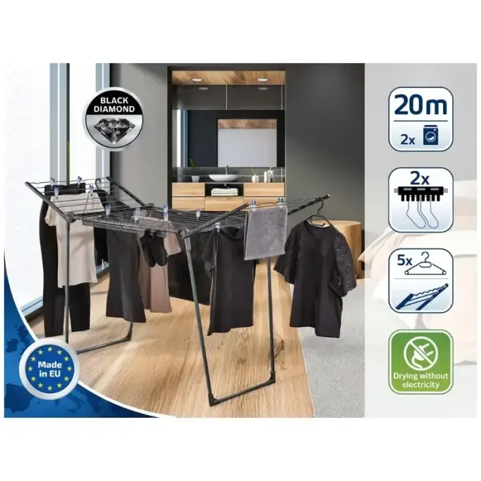 Veļas žāvētājs Pegasus 200 Solid Black Foto 2