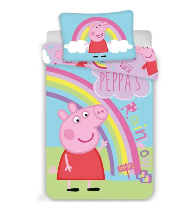 Puuvillane voodipesukomplekt 100x135 cm Peppa Pig 7506