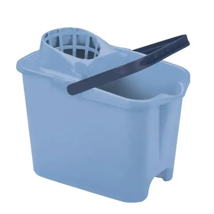 Rectangular Bucket 12L with Push Button, Blue
