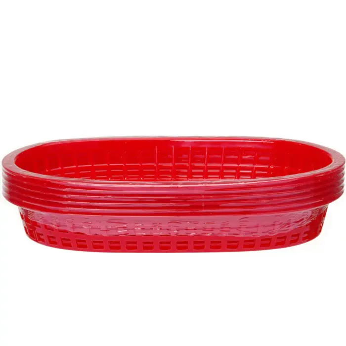 Oval bread basket red 6 pcs. - Hendi 426319 Photo