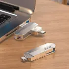 Pendrive 128GB USB 3.0 (USB A + USB C) Hoco UD10 silver Foto 7