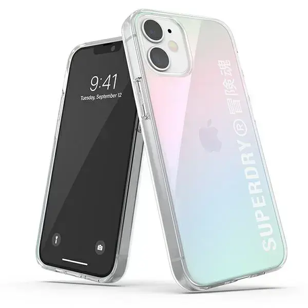 SuperDry Snap iPhone 12 mini Clear Case Gradient