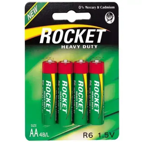Rocket R6-4BB (AA) cinko baterijos, 4 vnt.