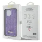 Guess Sequin Script Metal vāks iPhone 15 - Violets — Foto 8